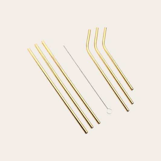 Premium Gold Stainless Steel Straws